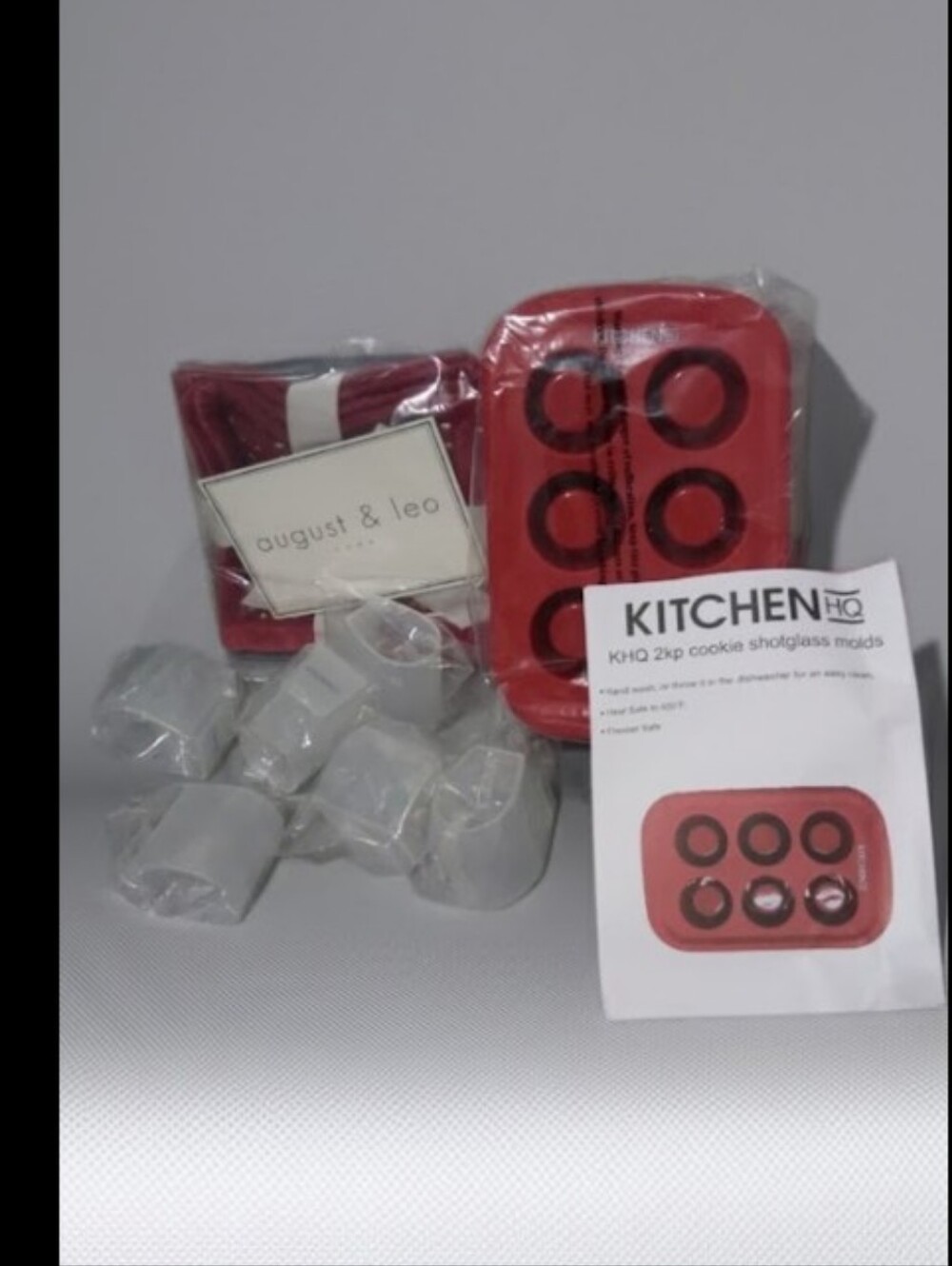 Silicone Cookie Shot Glass Mold Set And Designer Pot Holders